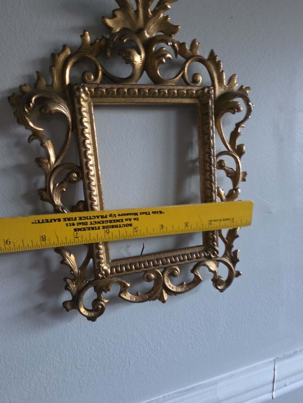 Antique Rococo Style Brass Picture Frame - , - Picture 7 of 10